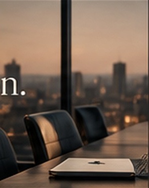 Executive boardroom at dusk